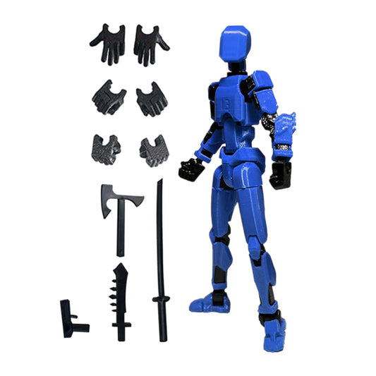 Full Joint Action Figure 3D Mini Action Figure with Full Body 13 Articulated Joints Movable Figures for Coffee Table Bookshelf